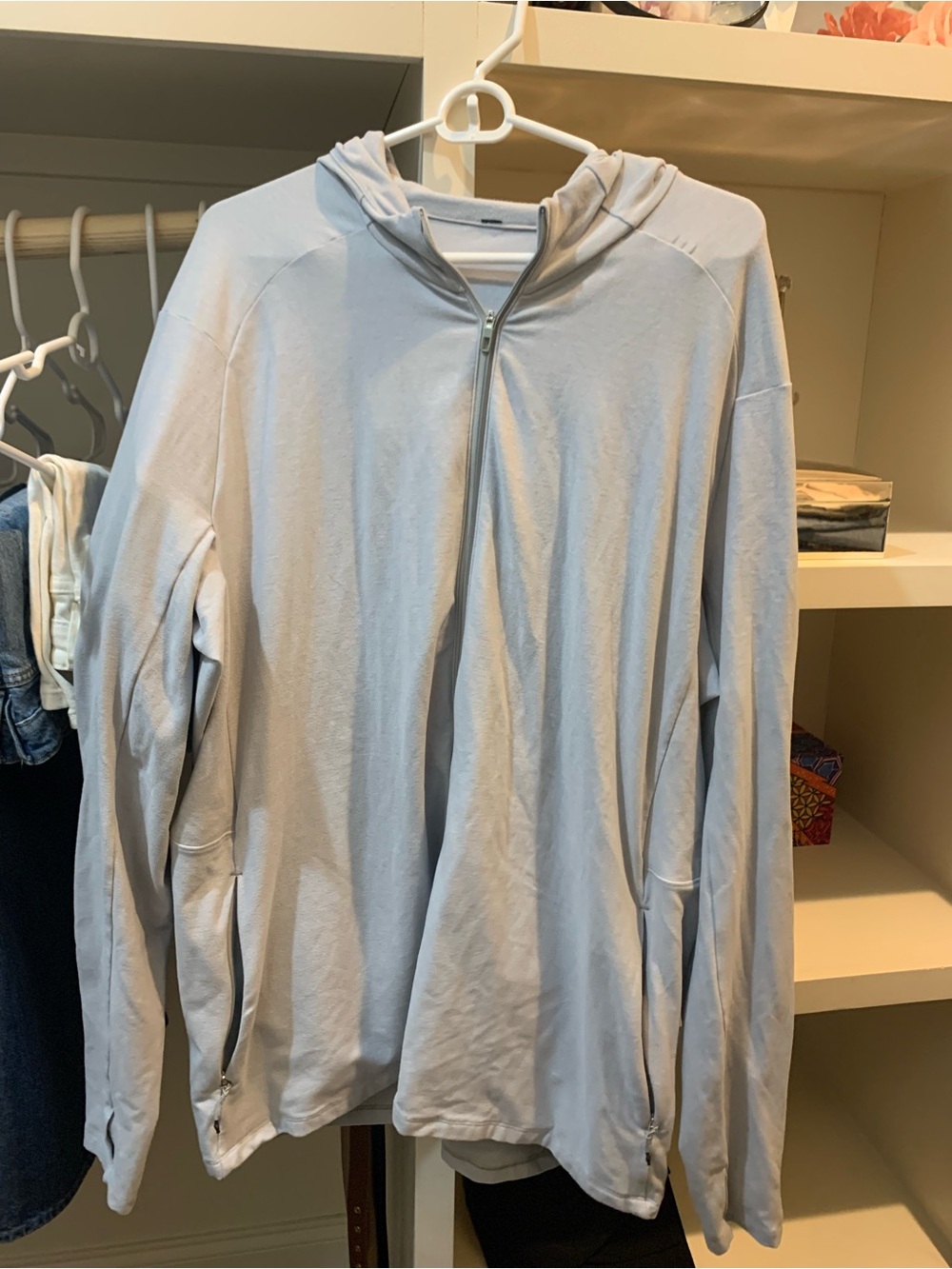 lululemon athletica Light Blue Full-Zip Hooded Performance Jacket